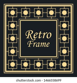 Decorative vintage modern art deco frame and border