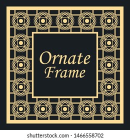 Decorative vintage modern art deco frame and border