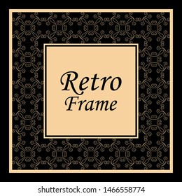 Decorative vintage modern art deco frame and border