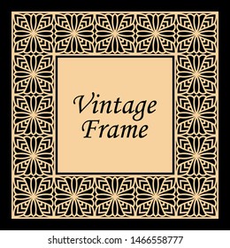 Decorative vintage modern art deco frame and border