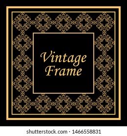 Decorative vintage modern art deco frame and border