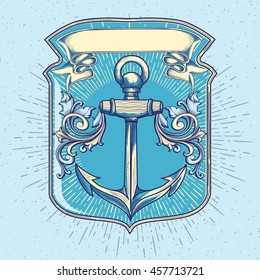 Decorative vintage nautical emblem