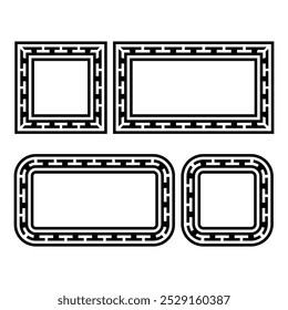 Decorative vintage ornament frames, borders shape. Vector illustration