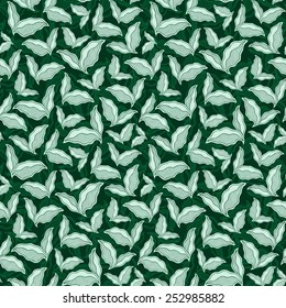 Decorative vintage  ornamental seamless pattern. Endless elegant texture with leaves. Tempate for design fabric, backgrounds, wrapping paper, package, covers