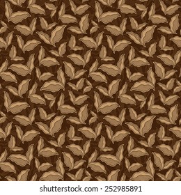 Decorative vintage  ornamental seamless pattern. Endless elegant texture with leaves. Tempate for design fabric, backgrounds, wrapping paper, package, covers
