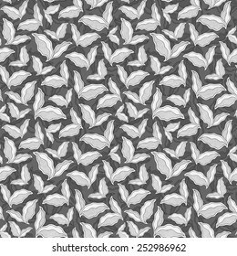 Decorative vintage  ornamental seamless pattern. Endless elegant texture with leaves. Tempate for design fabric, backgrounds, wrapping paper, package, covers