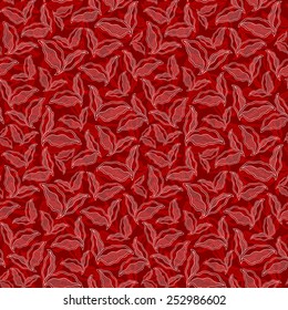 Decorative vintage ornamental seamless spring pattern. Endless elegant texture with leaves. Tempate for design fabric, backgrounds, wrapping paper, package, covers