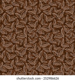 Decorative vintage ornamental seamless spring pattern. Endless elegant texture with leaves. Tempate for design fabric, backgrounds, wrapping paper, package, covers