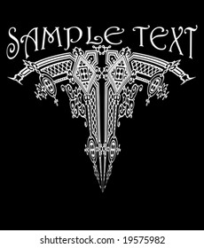 Decorative Vintage Ornate Banner. Vector Illustration.