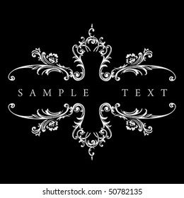 Decorative Vintage Ornate Banner. Vector Illustration.