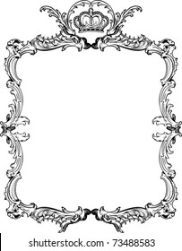 Decorative Vintage Ornate Frame. Vector Illustration.