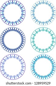 Decorative vintage oval frames