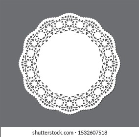 Decorative Vintage Paper Doily (Doyley) Design, Laser Cutting Template