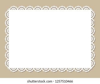 decorative vintage place mat, paper cut out design