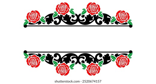 Decorative vintage roses frames vintage frames and scroll elements. Classic calligraphy swirls, swashes, dividers, . Good for greeting cards, wedding invitations, restaurant menu, royal certificates.