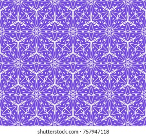 Decorative vintage seamless geometric pattern with floral lace ornament. vector illustration
