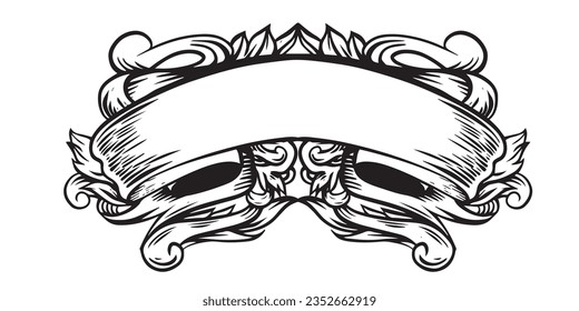 Decorative vintage set of thin calligraphic elements: 
borders, frames, dividers, ornaments, page decoration.
Combinations for retro design, greeting cards,
certificates and invitations 
Ribbon banner