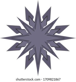 Decorative vintage star, element for design