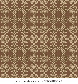 Decorative vintage style seamless geometric pattern. Vector illustration. Royald color.