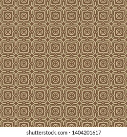 Decorative vintage style seamless geometric pattern. Vector illustration. Royald color.