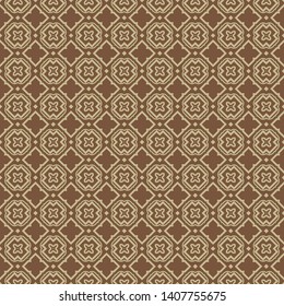 Decorative vintage style seamless geometric pattern. Vector illustration. Royald color.