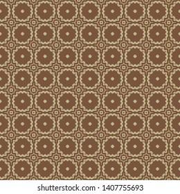 Decorative vintage style seamless geometric pattern. Vector illustration. Royald color.