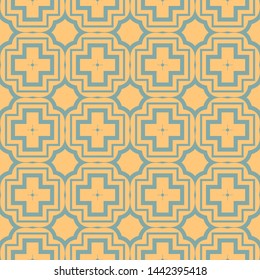 Decorative vintage style seamless geometric pattern. Vector illustration. 