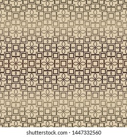 Decorative vintage style seamless geometric pattern. Vector illustration. 