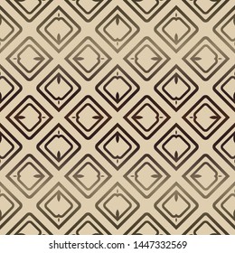 Decorative vintage style seamless geometric pattern. Vector illustration. 