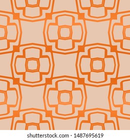 Decorative vintage style seamless geometric pattern. Vector illustration. 