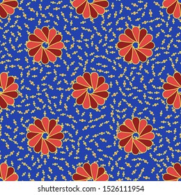 Decorative vintage style seamless geometric pattern. Vector illustration. Abstract texture designs can be used for backgrounds, batik motifs, textile, wallpapers, fabrics, gift wrapping, templates.