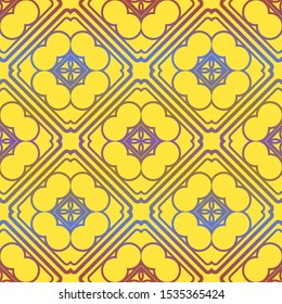 Decorative vintage style seamless geometric pattern. Vector illustration. 