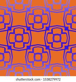 Decorative vintage style seamless geometric pattern. Vector illustration. 
