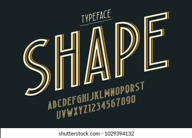 Decorative vintage typeface, font, typeface, typography design. Vector characters set