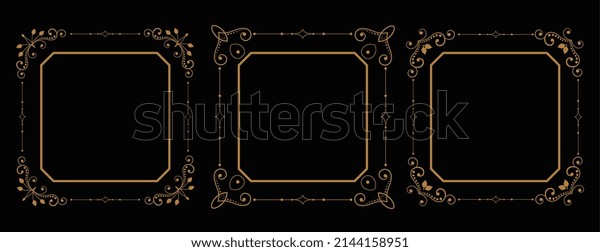 decorative vintage\
wedding frames set of\
three