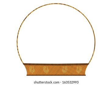 Decorative vintage wicker basket. Vector