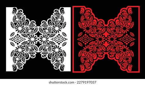 Decorative wall panel set chinese mdf cnc router laser cutting pattern design for mdf wood cutting vector Cnc Router Design Foamsheet, Acrylic and CNC Machine Cutting, EPS File.