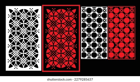 Panel de pared decorativo conjunto de diseño de patrones de corte láser del router cnc mdf chino para el vector de corte de madera mdf Cnc Router Design Foamsheet, Acrylic y CNC Machine Cutting, Archivo EPS.
