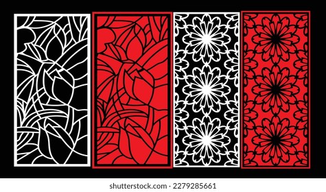 Panel de pared decorativo conjunto de diseño de patrones de corte láser del router cnc mdf chino para el vector de corte de madera mdf Cnc Router Design Foamsheet, Acrylic y CNC Machine Cutting, Archivo EPS.
