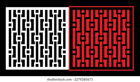 Decorative wall panel set chinese mdf cnc router laser cutting pattern design for mdf wood cutting vector Cnc Router Design Foamsheet, Acrylic and CNC Machine Cutting, EPS File.