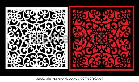 Decorative wall panel set chinese mdf cnc router laser cutting pattern design for mdf wood cutting vector Cnc Router Design Foamsheet, Acrylic and CNC Machine Cutting, EPS File.