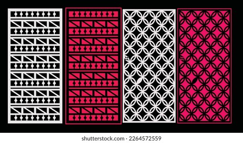 Paneles de pared decorativos para el diseño de Jali para el corte de máquinas gráficas y contrachapado, partición, espuma, acrílico y CNC.