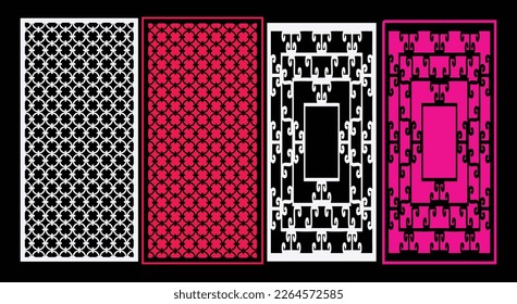 Paneles de pared decorativos para el diseño de Jali para el corte de máquinas gráficas y contrachapado, partición, espuma, acrílico y CNC.