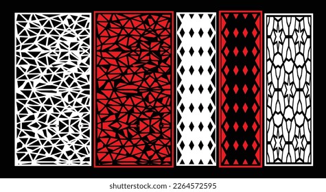 Dekorative Wandpaneele Jali-Design für Grafik- und Sperrholz, Trennwand, Schaum, Acryl und CNC-Maschine Schneiden.