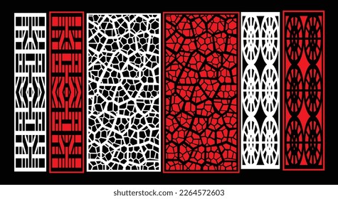 Decorative wall panels set Jali design for graphic and plywood,partition, foam, acrylic and CNC machine cutting.
