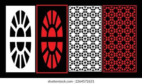 Decorative wall panels set Jali design for graphic and plywood,partition, foam, acrylic and CNC machine cutting.