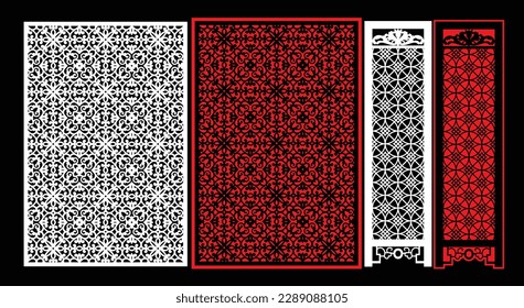 Dekorative Wandpaneele Jali Design CNC-Muster, Laserschnitt-Muster, Router CNCcut.Jali Laser Schnitt dekorative Panel Set mit Spitzen-Muster.