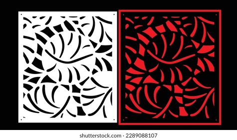 Decorative wall panels set Jali design CNC pattern, laser cutting pattern, router CNCcutting.Jali Laser cut decorative panel set with lace pattern.