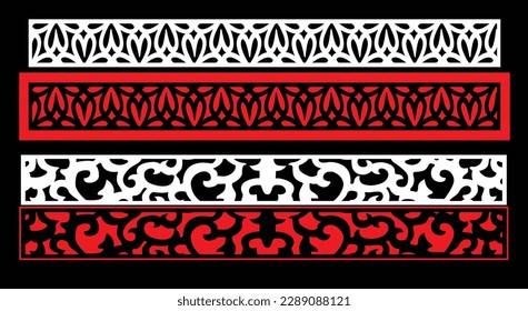 Paneles de pared decorativos conjunto de diseño de Jali patrón CNC, patrón de corte láser, corte CNCcut del router.Panel decorativo de corte láser Jali con patrón de encaje.