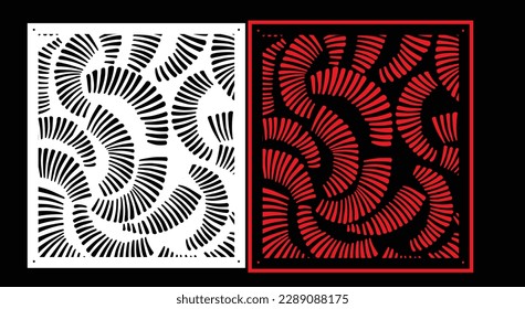 Decorative wall panels set Jali design CNC pattern, laser cutting pattern, router CNCcutting.Jali Laser cut decorative panel set with lace pattern.